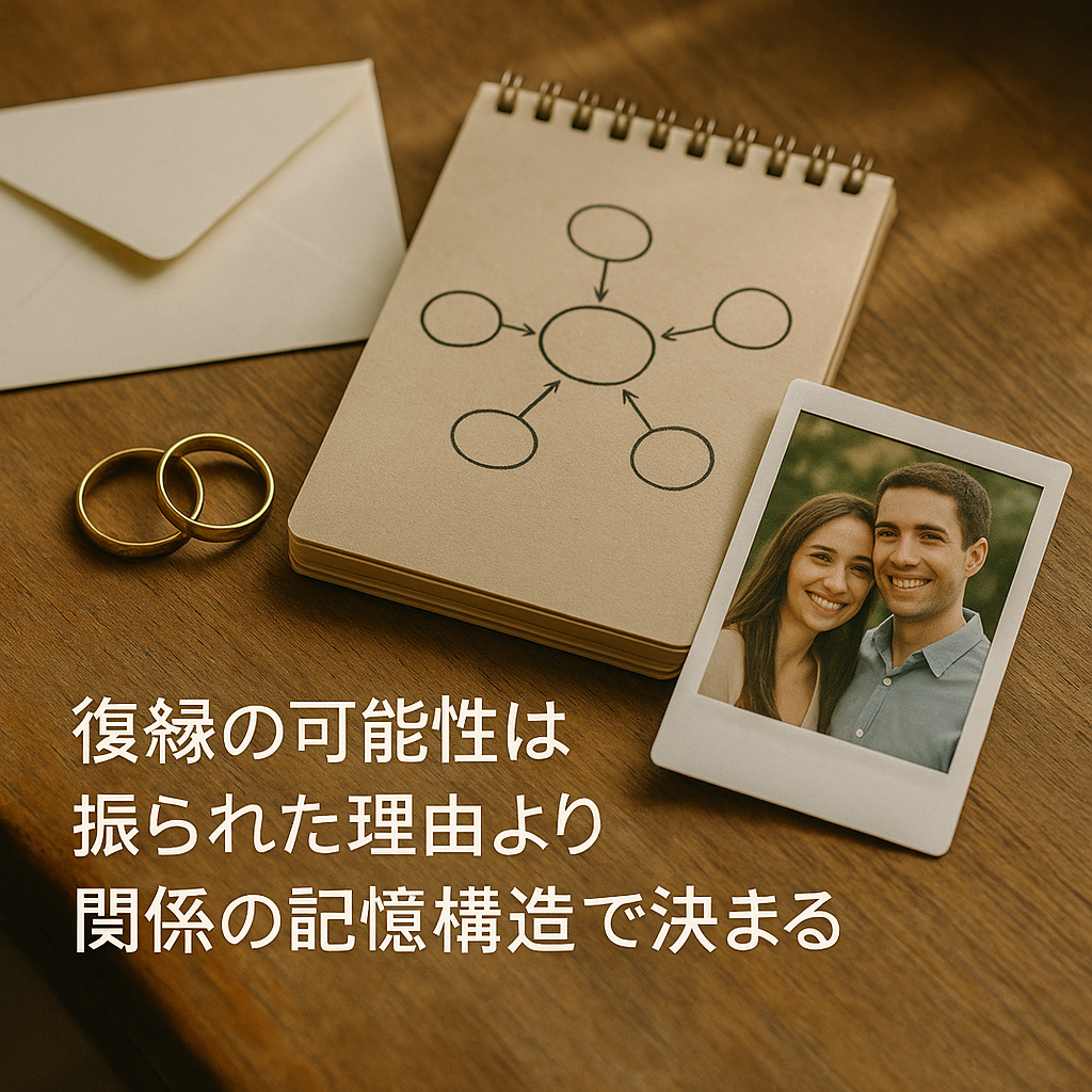 「振られた理由」ではなく「記憶構造」への介入という視点から、復縁の可能性を高める方法を解説します。