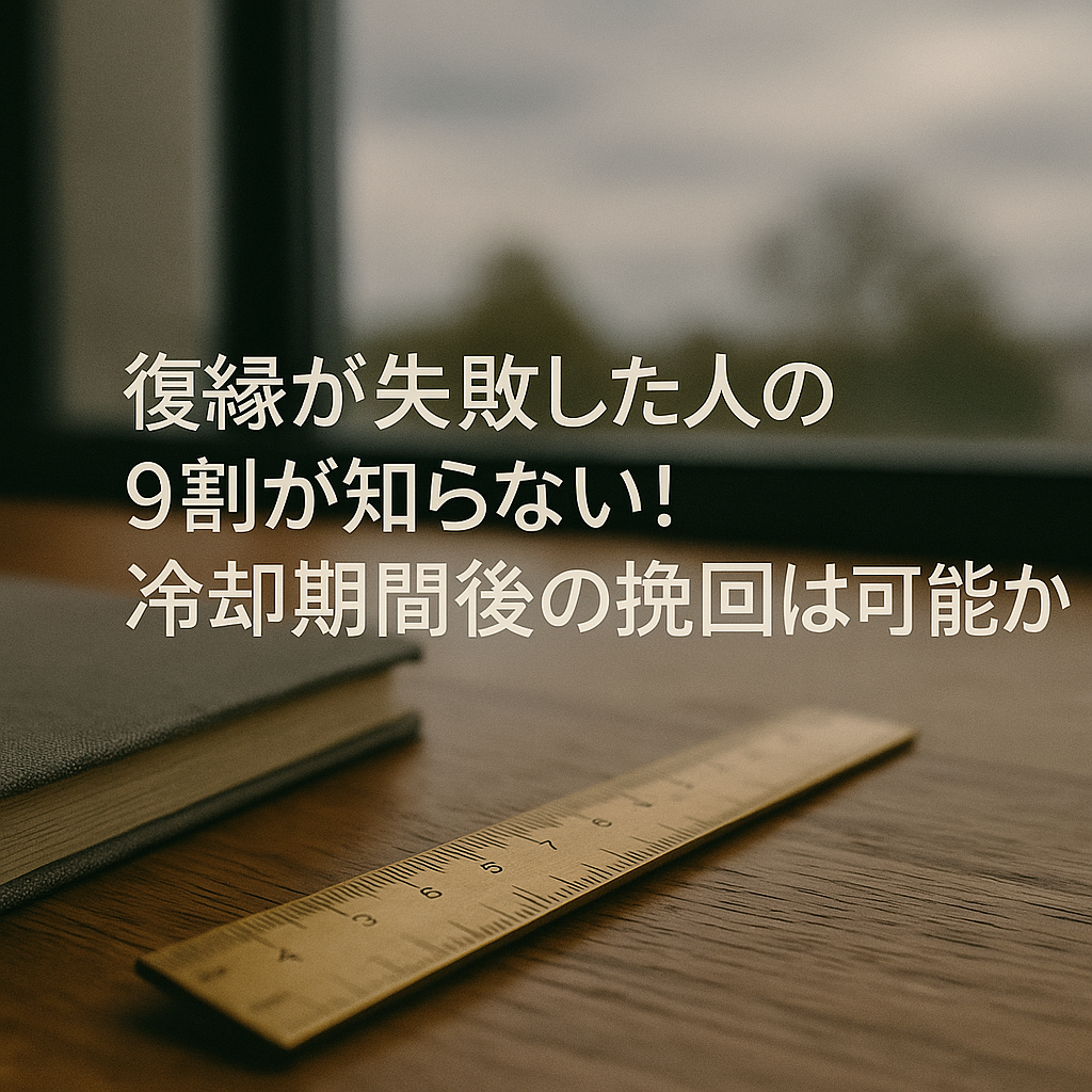 復縁が失敗する本当の原因は何か？その答えは、「冷却期間さえ取ればうまくいく」という表面的な理解にある